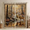 thumbnail image 1 of Homewish Safari Deer Curtains Pack of 2 (42x84 Each) for Teenagers,Jungle Animal Curtains Blackout,Autumn Vintage Retro Aesthetic Bedroom Curtains,Luxury Bedroom Decor, 1 of 6