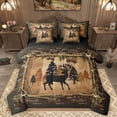 thumbnail image 1 of Homewish Safari Deer Elk 7-Piece Twin Bedding Sets,Rustic Plant Pine Bedding Comforter Set,Brown Black Sheet Sets For Boys,Super Cozy Room Decor Reversible, 1 of 9