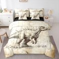 thumbnail image 1 of Homewish Safari Dino 7 Pieces Full Size Bedding Sets,Vintage Animal Full Size Bed in a Bag,Brown,Black Reversible, 1 of 8