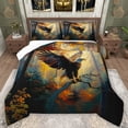 thumbnail image 1 of Homewish Safari Eagle Queen Comforter Set,Rustic Autumn Plant Bedding Sets,Flying Animal Bedding Comforter Set For Adults,Super Cozy Room Decor Reversible,3-Piece, 1 of 8