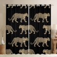 thumbnail image 1 of Homewish Safari Leopard Black Out Curtains For Kids Teens Adults,Cheetah Print Curtains Pack of 2 (42x63 Each),Black Brown Bedroom Curtains,Luxury Bedroom Decor, 1 of 6