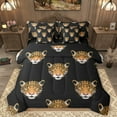 thumbnail image 1 of Homewish Safari Leopard Cheetah 7-Piece Twin Bedding Sets,Jungle Wildlife Bedding Comforter Set,Brown Black Sheet Sets For Adults,Microfiber Bedroom Decor Reversible, 1 of 8