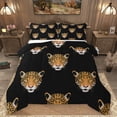thumbnail image 1 of Homewish Safari Leopard Cheetah Full Size Comforter Sets,Jungle Wildlife Bedding Comforter Set,Brown Black Bedding Sets For Adults,Microfiber Bedroom Decor Reversible,3 Pieces, 1 of 8