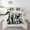 thumbnail image 1 of Homewish Safari Wolf 3 Pieces Queen Comforter Set for Teens Boys Girls,Jungle Animal Ultra Soft Bedding Sets,Woodland Wildlife Bedding Comforter Set,Microfiber Bedroom Decor,Reversible, 1 of 8