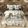 thumbnail image 1 of Homewish Safari Wolf 7-Piece Twin Bedding Sets for Teens Boys Girls,Jungle Animal Bedding Comforter Set,Retro Rustic Cabin Breathable Sheet Sets,Microfiber Bedroom Decor,Reversible, 1 of 8