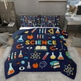 thumbnail image 1 of Homewish Science Chemistry Bedding Comforter Set,Colorful Cartoon Pattern Twin Comforter Sets,Deepblue Blue Orange Bedding Set For Boys Kids,Microfiber Bedroom Decor Reversible,2 Pieces, 1 of 8