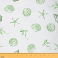 thumbnail image 1 of Homewish Sea Life Starfish Fabric by the Yard 1 Yard,Ocran Conch Shell Home Decor Fabric by the Yard,Green Kawaii Bow Knot Sewing Fabric For Girls Teens,Luxury Bedroom Decor, 1 of 6