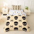 thumbnail image 1 of Homewish Skull Twin Duvet Cover For Boys Girls,Happy Halloween Twin Bedding,Cream,Halloween Reversible,2pcs,1 Duvet Cover and 1 Pillowcase, 1 of 6