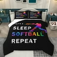 thumbnail image 1 of Homewish Softball Queen Comforter Set,Ball Sport Game Bedding Sets,Watercolor Letters Bedding Comforter Set For Teens,Luxury Bedroom Decor,3-Piece, 1 of 8
