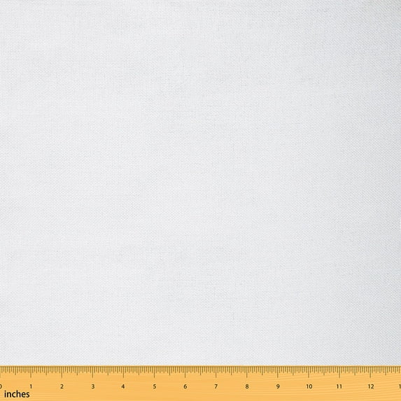 Homewish Solid Color Fabric Fabric by the Yard 1 Yard, White Cartoon Style Room Decor Fabric by the Yard, Teens Kids Adult Sewing Fabric, Lightweight Room Decor