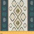 thumbnail image 1 of Homewish Southwestern Aztec Geometric Fabric by the Yard 1 Yard,Rustic Western Home Decor Fabric by the Yard,Blue Beige Sewing Fabric For Adult,Ultra Soft Home Decor, 1 of 6