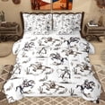 thumbnail image 1 of Homewish Southwestern Cowboy Tribal 7 Pieces Bedding Comforter Set,Rustic Western Full Bedding Set,White Gray Fitted Sheet Flat Sheet For Kids,Breathable Home Decor Reversible, 1 of 8