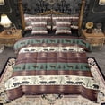 thumbnail image 1 of Homewish Southwestern Farmhouse Cabin 7-Piece Twin Bedding Sets,Wild Beer Bear Bedding Comforter Set,Brown Beige Green Sheet Sets For Adult,Ultra Soft Home Decor Reversible, 1 of 9