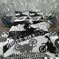 thumbnail image 1 of Homewish Speed Cross Bike Full Size Comforter Sets,Extreme Sport Bedding Comforter Set,Gray White Black Bedding Sets For Boys Kids,Breathable Home Decor Reversible,3 Pieces, 1 of 8