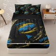 thumbnail image 1 of Homewish Speed Race Car Zipper Twin Comforter Sets with Fitted Sheet and 2 Pillowcases for Boys, Cheskered Flag Zipper Bedding Set, Black Reversible, 4 Pieces, 1 of 6