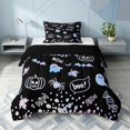 thumbnail image 1 of Homewish Spooky Animal Twin Comforter Sets for Kids, Happy Halloween Pumpkin Bedding Set, Black Reversible, 2 Pieces 1 Comforter and 1 Pillowcase, 1 of 6