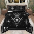 thumbnail image 1 of Homewish Spooky Gothic Moth Full Size Comforter Sets,Boho Bohemain Theme Bedding Comforter Set,White Black Bedding Sets For Kids,Super Cozy Room Decor Reversible,3 Pieces, 1 of 8