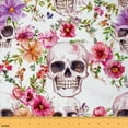 thumbnail image 1 of Homewish Spooky Halloween Skull Fabric by the Yard 1 Yard,Gothic Skeleton Home Decor Fabric by the Yard,Colorful Flower Floral Sewing Fabric For Kids,Ultra Soft Home Decor, 1 of 6