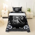 thumbnail image 1 of Homewish Spooky Skull Monogrammed R Twin Sheets,Happy Halloween Floral Bedding,3-Piece,1 Fitted Sheet and 1 Pillowcase, 1 of 6