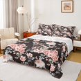 thumbnail image 1 of Homewish Spooky Skull Skeleton Queen Sheets,Gothic Romantic Rose Queen Sheet Sets,Halloween Bed Set,4pcs,1 Flat Sheet, 1 Fitted Sheet and 2 Pillowcases, 1 of 6