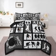 thumbnail image 1 of Homewish Sport Basketball 3 Pieces Queen Comforter Set For Children Teens Adults,Geometric Plaid Ultra Soft Bedding Sets,Ball Gamer Bedding Comforter Set,Ultra Soft Home Decor,Reversible, 1 of 8