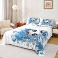 thumbnail image 1 of Homewish Sport Soccer 4-Piece Full Size Sheets For Children Teens Adults,Graffiti Splash Bed Sheets,Gamer Football Lightweight Sheet Sets,Ultra Soft Home Decor, 1 of 7