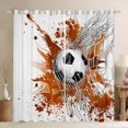 thumbnail image 1 of Homewish Sport Soccer Black Out Curtains For Children Teens Adults,Graffiti Splash Curtains Pack of 2 (42x63 Each),Gamer Football Bedroom Curtains,Ultra Soft Home Decor, 1 of 6