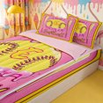 thumbnail image 1 of Homewish Sport Softball Letter Monogrammed E Zipper Twin Comforter Sets with Fitted Sheet and 2 Pillowcases,Baseball Ice Cream Drip Zipper Bedding Set for Boys Girls,4-Piece,Pink Reversible, 1 of 6