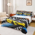 thumbnail image 1 of Homewish Sports Car Full Size Sheets,Speed Racing Game Bed Sheets,Yellow Blue Gray Sheet Sets Forboys Teens,Super Cozy Room Decor,4pcs, 1 of 7