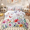 thumbnail image 1 of Homewish Spring Garden Bedding Comforter Set 2pcs for Teens,Flying Butterflies Twin Comforter Sets Microfiber,Chic Floral Flowers Breathable Bedding Set,Luxury Bedroom Decor, 1 of 8