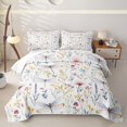 thumbnail image 1 of Homewish Spring Garden Flower Twin Quilt Set,Girls Floral Dragonfly Twin Coverlet Set,2pcs, 1 of 7