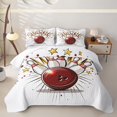thumbnail image 1 of Homewish Star Bowling Strike Twin Quilt Set, Sport Twin Coverlet Set for Boys and Girls, 2pcs, 1 Comforter and 1 Pillowcase, 1 of 7