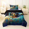 thumbnail image 1 of Homewish Starry Night Dachshund Twin Comforter Sets,Cartoon Pet Dog Bedding Set,Black Reversible,2pcs,1 Comforter and 1 Pillowcase, 1 of 7