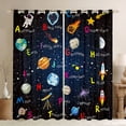 thumbnail image 1 of Homewish Starry Sky Blackout Curtains Set of 2 (52x84 Each) For Preppy Children Kids,Universe Galaxy Window Curtains,Cosmos Planet Curtains and Drapes,Breathable Home Decor, 1 of 6