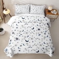 thumbnail image 1 of Homewish Stars Moon Bed Spread Queen, Cartoon Queen Coverlet Set for Kids, 3pcs 1 Quilt and 2 Pillowcases, 1 of 7