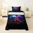 thumbnail image 1 of Homewish Sugar Skull Couple Twin Sheets,Happy Halloween Bedding,Pink Blue,3-Piece,1 Fitted Sheet and 1 Pillowcase, 1 of 6