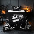thumbnail image 1 of Homewish Sugar Skull Twin Comforter Sets, Celestial Stars Bedding Set, Black White, Black Reversible, 2 Pieces 1 Comforter and 1 Pillowcase, 1 of 5