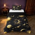 thumbnail image 1 of Homewish Sun Moon Stars Twin Duvet Cover, Cosmos Celestial Planet Twin Bedding, Black Gold, Black Reversible 2pcs, 1 Duvet Cover and 1 Pillowcase, 1 of 5