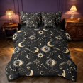 thumbnail image 1 of Homewish Sun Moon Twin Bedding, Horoscope Astrology Bedding Comforter Set, Black Gold, Black Reversible 7 Pieces, 1 of 7