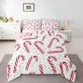 thumbnail image 1 of Homewish Sweet Candy Cnae Full Size Comforter Sets,Merry Christmas Bedding Comforter Set,Red Polka Dots Bedding Sets For Teens,Super Cozy Room Decor Reversible,3-Piece, 1 of 8