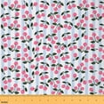 thumbnail image 1 of Homewish Sweet Cherry Fabric by the Yard 1 Yard,Abstract Geometric Lines Home Decor Fabric by the Yard,Blue Pink White Sewing Fabric For Girl,Super Cozy Room Decor, 1 of 6