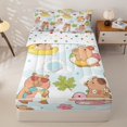 thumbnail image 1 of Homewish Swimming Capybara Kid Zipper Full Size Comforter Sets with Fitted Sheet and 2 Pillowcases, Summer Ocean Seashell Zipper Bedding Set, Polka Dots Reversible, 4 Pieces, 1 of 6