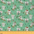 thumbnail image 1 of Homewish Teen Funny Koala Fabric by the Yard 1 Yard, Merry Christmas Room Decor Fabric by the Yard, Green Cartoon Animal Sewing Fabric, Breathable Home Decor, 1 of 6