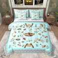 thumbnail image 1 of Homewish Teenagers Adults Animal Dragonfly Moth Ladybug Twin Bedding Sets 7-Piece,Botanical Mushroom Bedding Comforter Set Microfiber,Chic Floral Flowers Breathable Sheet Sets, 1 of 8