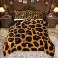 thumbnail image 1 of Homewish Teenagers Cheetah Print Full Size Comforter Sets 3-Piece,Woodland Animal Leopard Bedding Comforter Set,Black Brown Lightweight Bedding Sets,Luxury Bedroom Decor,Reversible, 1 of 8
