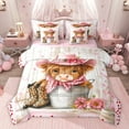 thumbnail image 1 of Homewish Teenagers Floral Animal Highland Cow Twin Bedding Sets 7-Piece,Western Cowgirl Bedding Comforter Set Microfiber,Leopard Boots Hat Breathable Sheet Sets,Vinatge Breathable Home Decor, 1 of 8