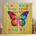 thumbnail image 1 of Homewish Teenagers Girls Gradient Flying Butterflies Curtains Pack of 2 (42x84 Each),Girly Dance Gymnastics Curtains Blackout,Bling Glitter Bedroom Curtains,Lightweight Room Decor, 1 of 6