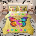 thumbnail image 1 of Homewish Teenagers Girls Gradient Flying Butterflies Twin Bedding Sets 7-Piece,Girly Dance Gymnastics Bedding Comforter Set Microfiber,Bling Glitter Breathable Sheet Sets,Lightweight Room Decor, 1 of 8