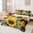 thumbnail image 1 of Homewish Teenagers Rustic Sunflowers 4 Pieces Queen Sheet Sets,Chic Floral Flowers Ultra Soft Flat Sheet,Vintage Farmhouse Cabin Blossoms Queen Fitted Sheet,Luxury Bedroom Decor, 1 of 7