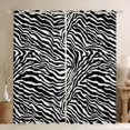 thumbnail image 1 of Homewish Teenagers Zebra Print Curtains Pack of 2 (42x84 Each),Retro Vintage Aesthetic Curtains Blackout,Abstract Geometric Stripes Bedroom Curtains,Luxury Bedroom Decor, 1 of 6